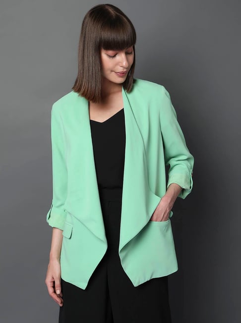 Vero Moda Mint Green Regular Fit Blazer-picture-30