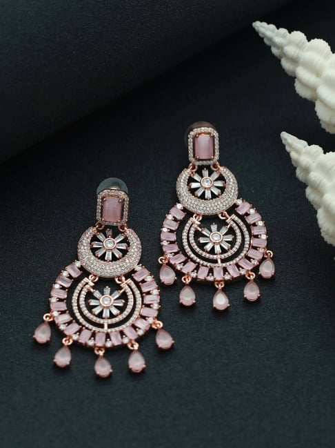 American Diamond Indian Jewelry Design Chandbali Earrings With MAANG TIKA  COMBO Set Clear Crystal Rhinestone Dangle Earrings Jewelry - Etsy Sweden