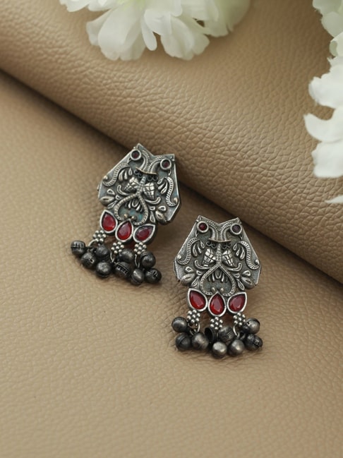 Buy Silver Earrings for Women by Mahi Online | Ajio.com
