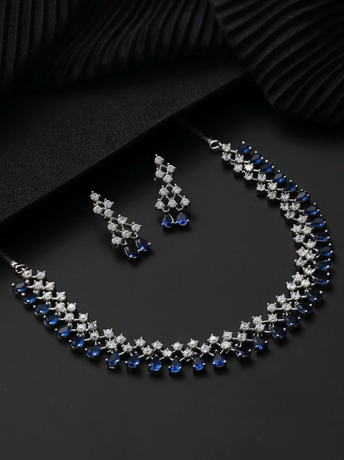 Elisa Silver Pendant Necklace in Light Blue Illusion | Kendra Scott