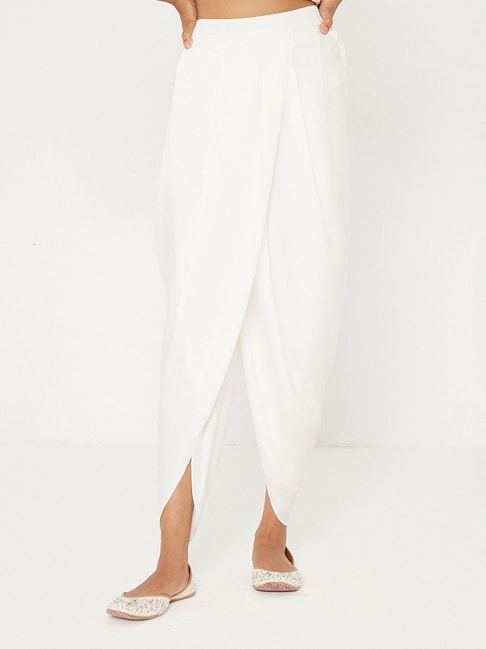 Buy Off White Modal Satin Tulip Dhoti Pants by TWENTY NINE at Ogaan Online  Shopping Site