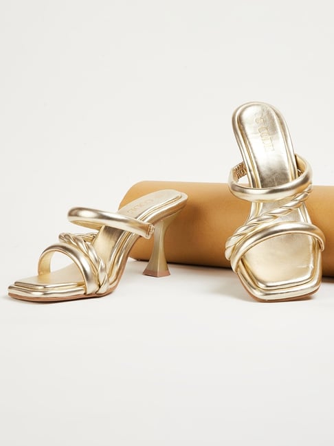 Simmi London clear rhinestone heeled stiletto shoes in beige | ASOS