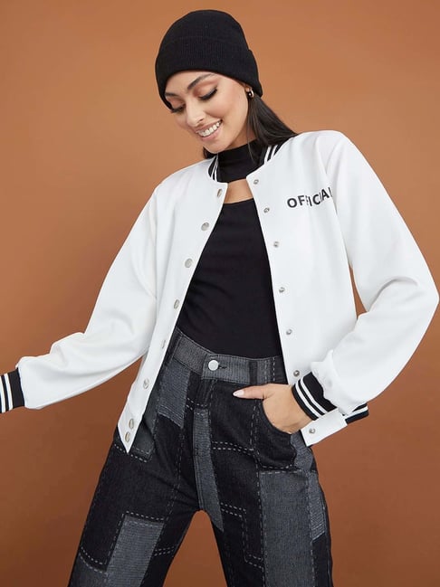 CROPPED VARSITY JACKET - WOMEN | First Row