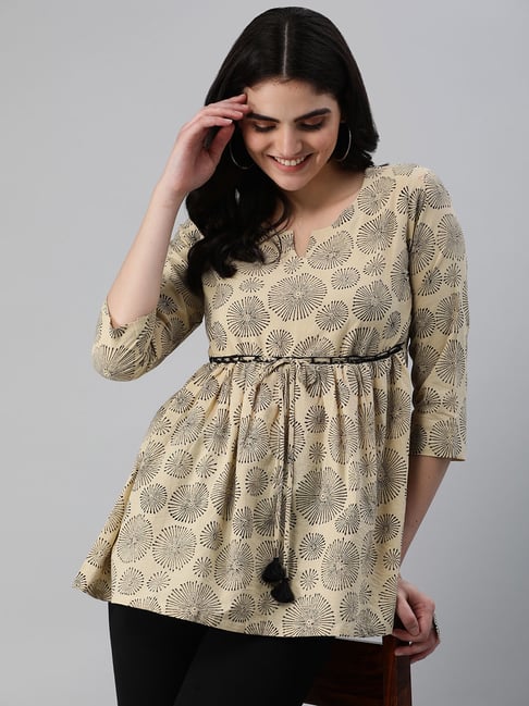 beige peplum top