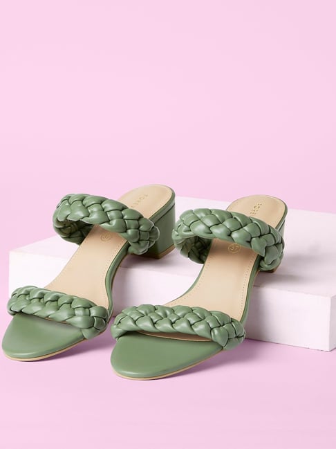 Buy Lime Green Flat Sandals for Women by Fyre Rose Online | Ajio.com