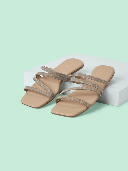 Buy Peach Flat Sandals for Women by XE LOOKS Online | Ajio.com