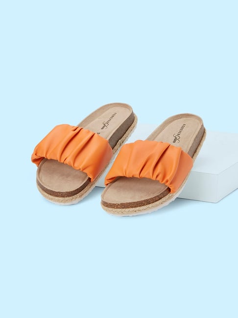 Orange Comfort Sandals - Selling Fast at Pantaloons.com