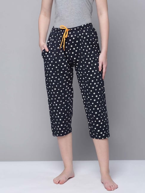 Buy Navy & Black Trousers & Pants for Women by Kryptic Online