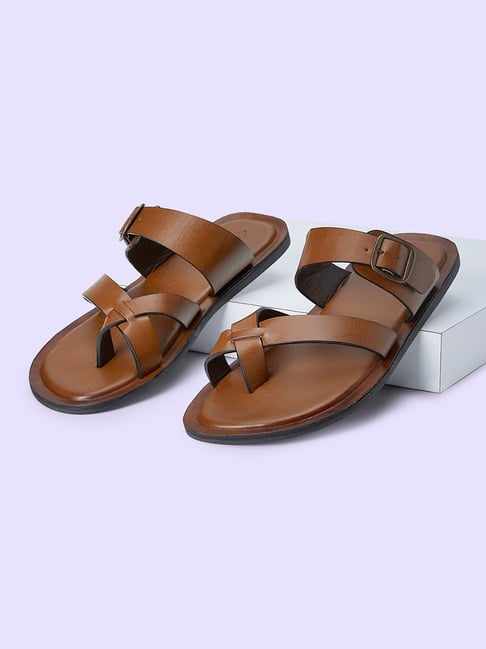 Tan toe best sale loop sandals