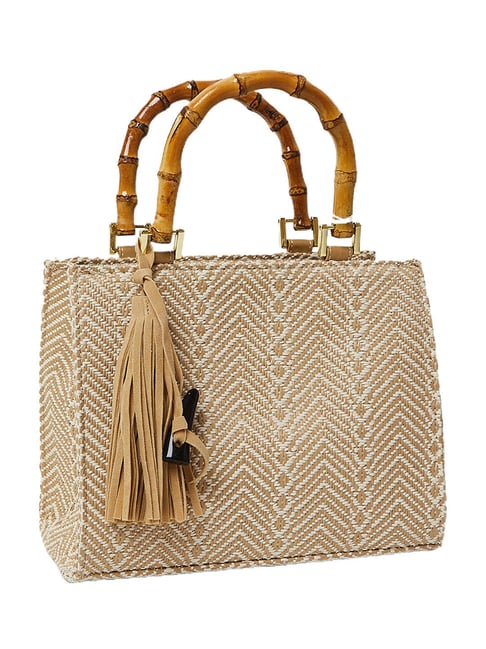 Buy Styli Brown Printed Satchel Handbag at Best Price @ Tata CLiQ