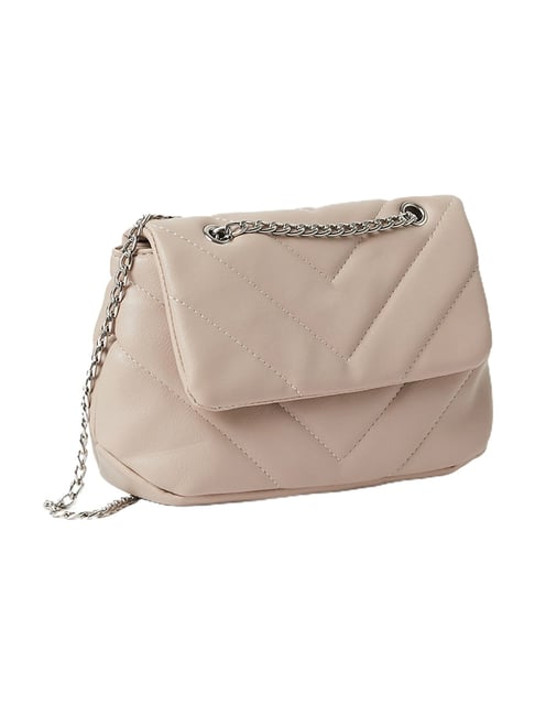 Buy Styli Khaki Textured Shoulder Bag at Best Price Tata CLiQ