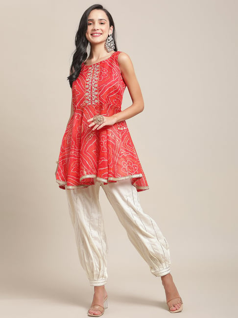 Ethnic Wear Off White Color Designer Chanderi Straight Cut Salwar Suit