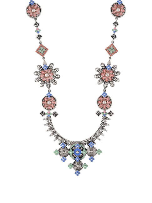 Tribe Amrapali Multi Enamel Chandrika Necklace