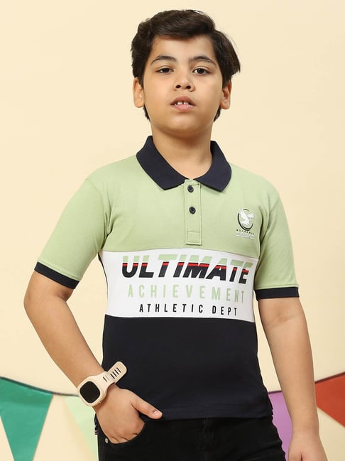 Monte Carlo Kids Green & navy Printed Polo T-Shirt-picture-46