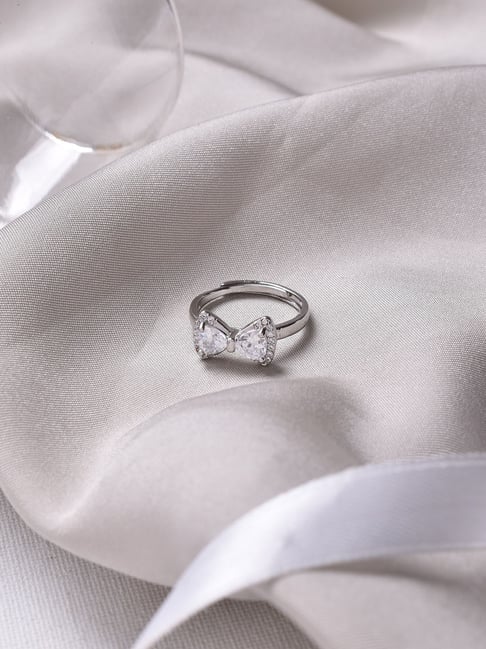 Buy Joker WItch Silver Romance Berkley Bow Casual Ring Online At