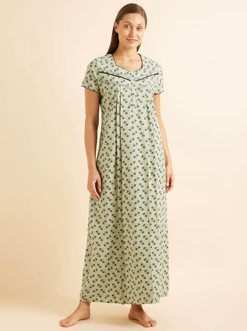 Buy Loomician Printed Cotton Nighty for Ladies Nightwear Sleepwear Night  Gown for Womens ( Pack of 1, Green, Size: L, NW0363_L_G) Online at Best  Prices in India - JioMart.