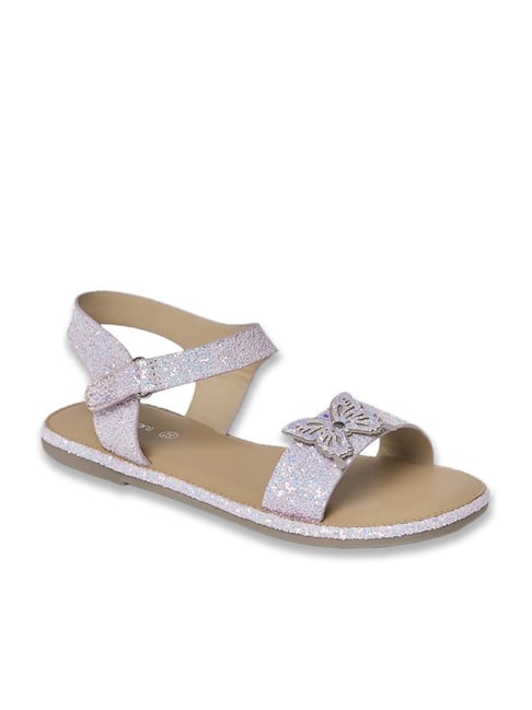 Miso Platform Strap Sandal In Silver Glitter