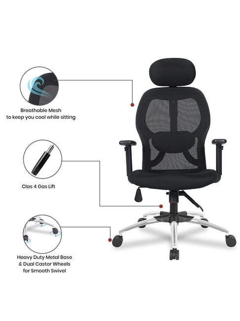 Buy Green Soul New York Superb Black Foam Ergonomic Office Chair