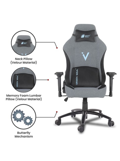 Green Soul Vision Grey PU Leather Premium Gaming Chair