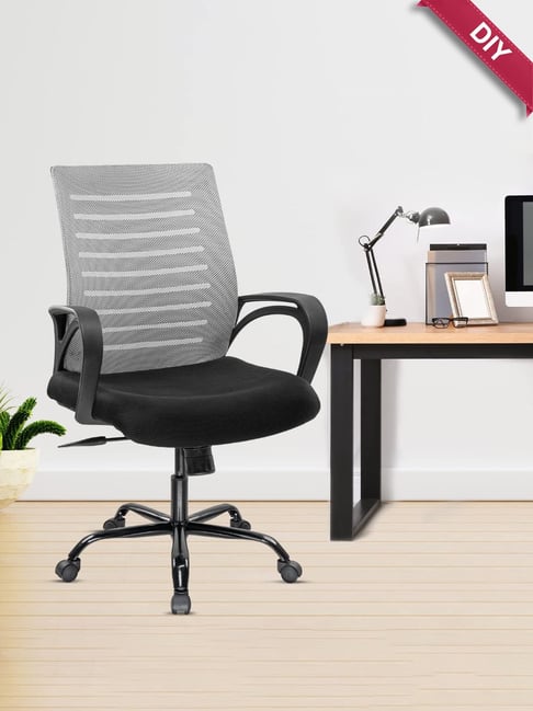 Buy Green Soul Atom Black Grey Foam Ergonomic Office Chair at