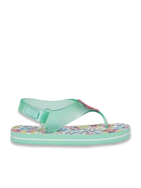 Pantaloons Junior Green Pink Flip Flops