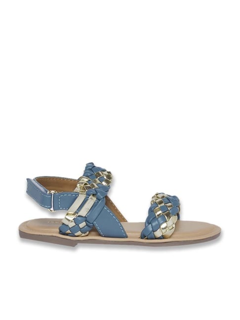 Loeffler Randall | Mikel Blue Bow Mid-Heel Sandal l Heeled Sandals l  Footwear