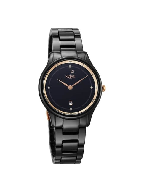 Titan black metal watches clearance for womens