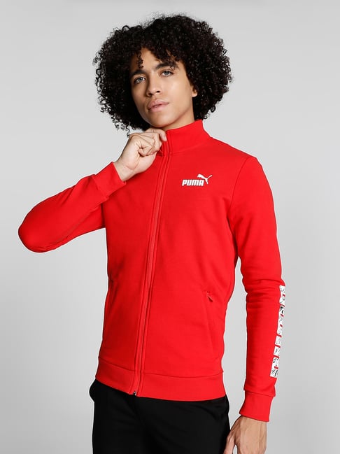 Puma Red Slim Fit Cotton Jacket-picture-45