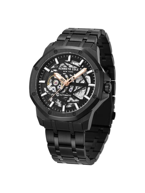 Kenneth cole discount skeleton watch black