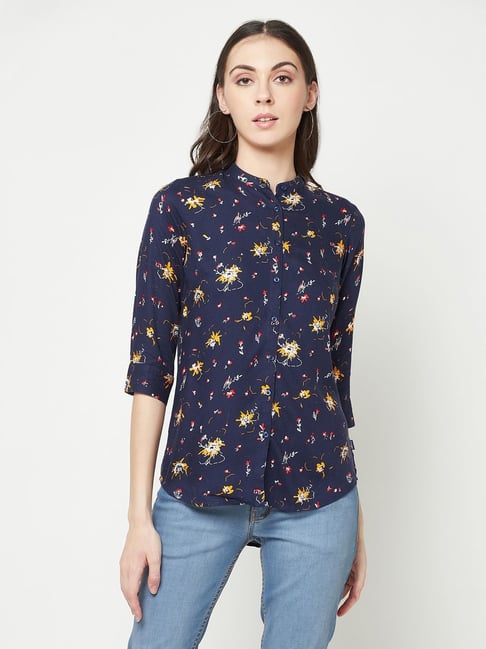 Crimsoune Club Navy Printed Shirt-picture-38