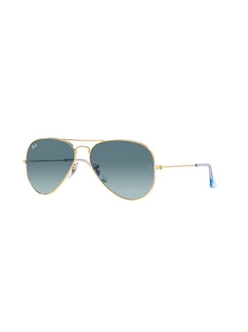 RAY-BAN Unisex Gradient Blue Lens Pilot Sunglasses 0RB3025001/3M58