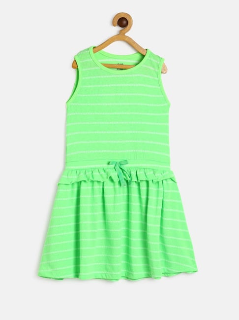 MINIKLUB Kids Green Striped Dress-picture-43