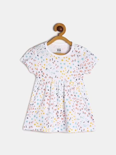 MINIKLUB Kids White Floral Print Dress-picture-21