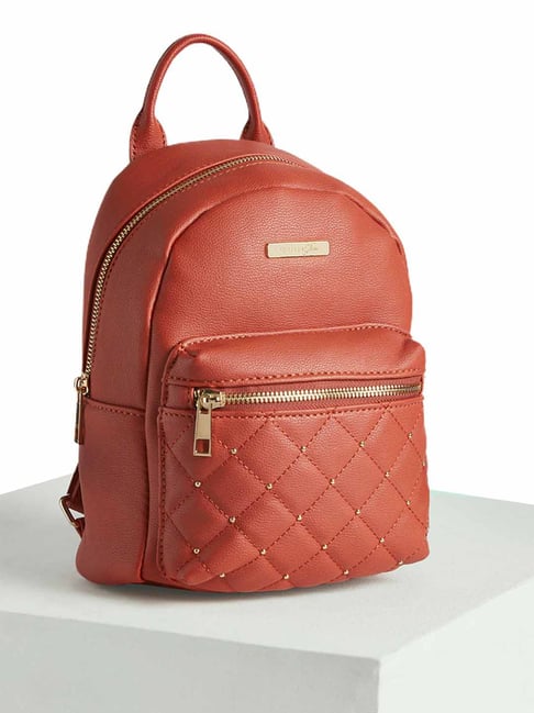 Leather backpack Coach Orange in Leather - 39212383