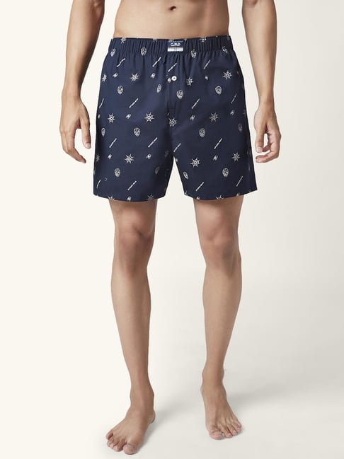 Ajile by Pantaloons Navy Cotton Regular Fit Printed Boxers-picture-34