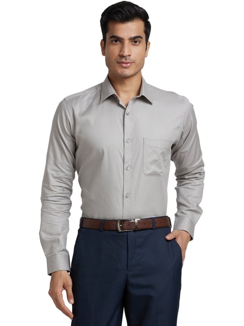 Raymond Grey Slim Fit Shirt-image-40
