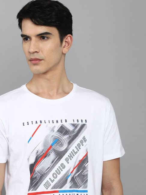 Louis Philippe Sport Men's Printed Slim fit T-Shirt