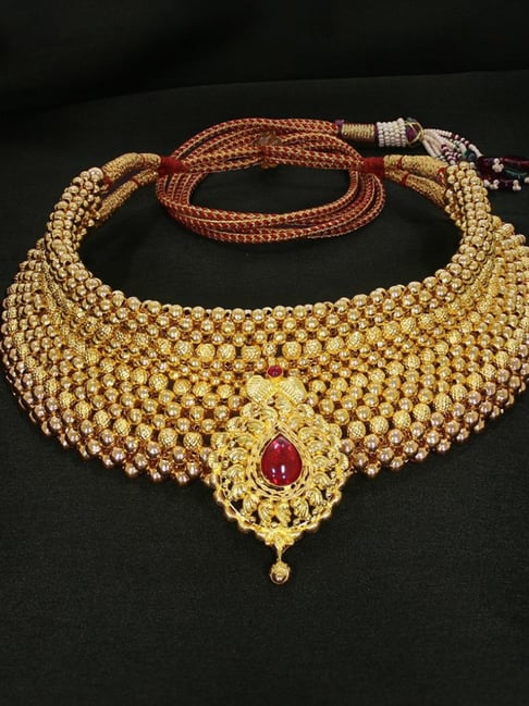 Kalyan jewellers ruby sales necklace with price