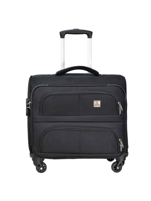 Buy Swiss Military Black Soft Small Laptop Trolley Bag Online At Best Price   Tata CLiQ