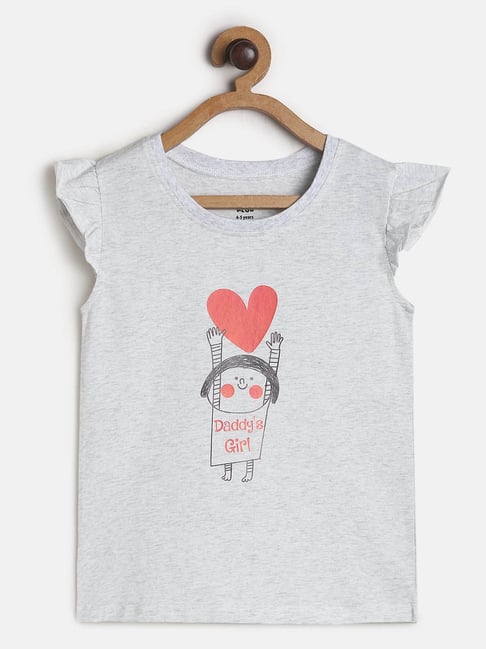 MINIKLUB Kids Grey Printed Top
