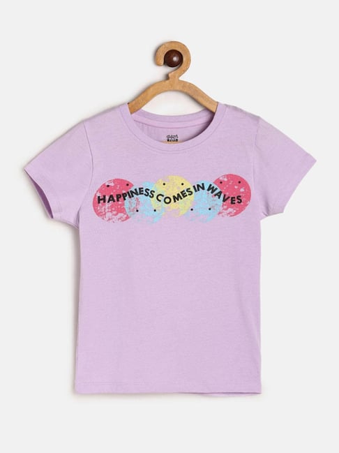 MINIKLUB Kids Lilac Printed Top-picture-34