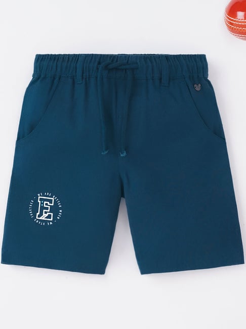 Ed-a-Mamma Kids Navy Cotton Printed Shorts-picture-33