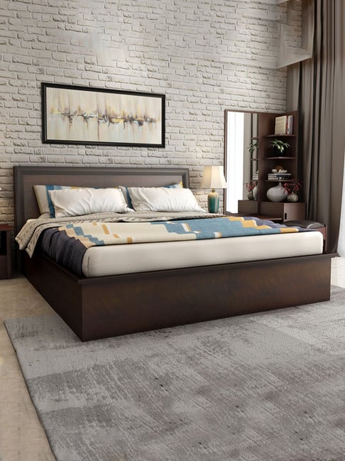 Durian Nina Cherry Red Engineered Wood King Size Bed-image-0