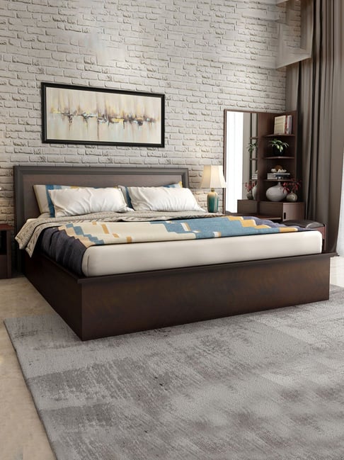 Durian Nina Cherry Red Engineered Wood Queen Size Bed