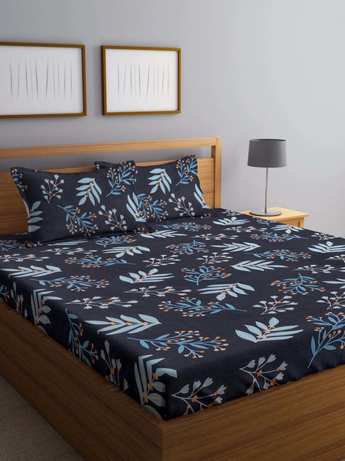 Buy Klotthe Multicolor Cotton Blend 300 TC Double Bedsheet at Best Price @ Tata  CLiQ