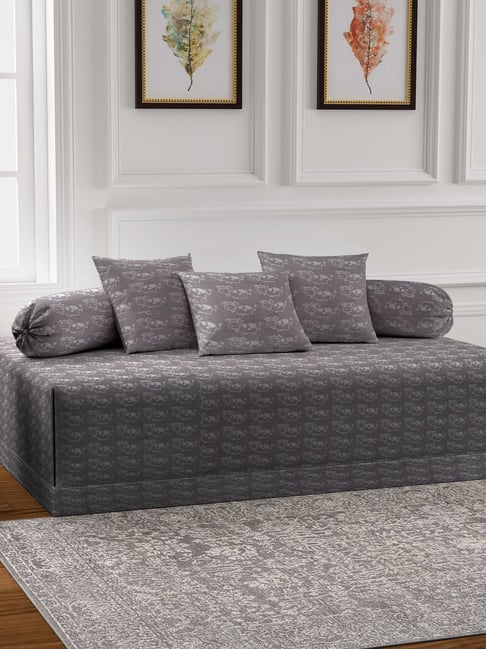 Klotthe Woven Brown 300 TC Cotton Single Diwan Set