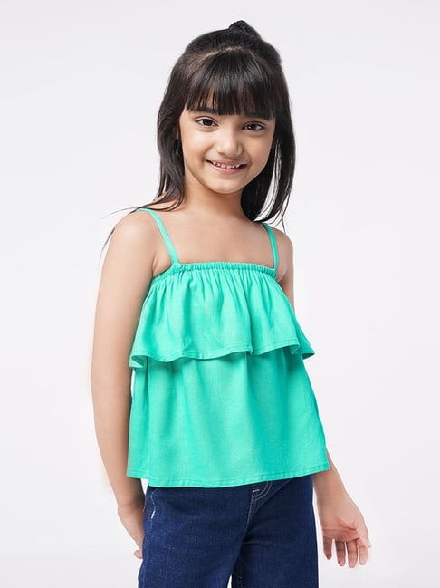 Buy Ed-a-Mamma Kids Green Top for Girls Clothing Online Tata CLiQ - Main Image
