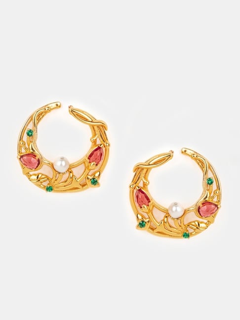 Timeless Gold Earring Design Images for the Millennial Brides