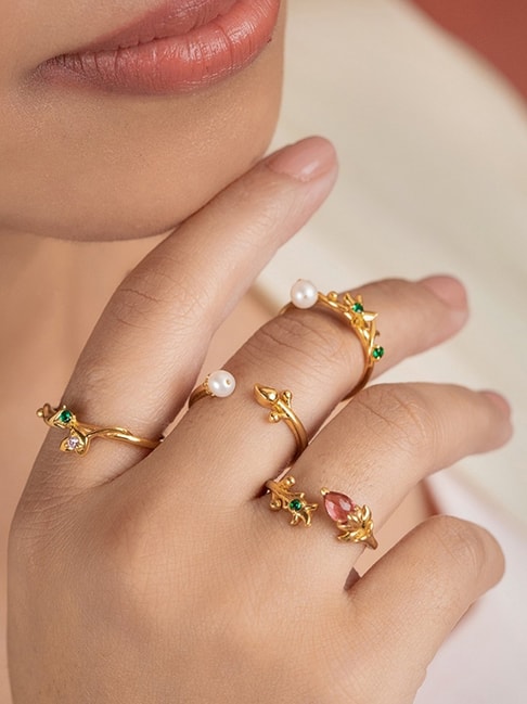 Casual Wear Flower Design Golden Ladies Gold Ring, 2gm at Rs 5000 in  Mangalagiri