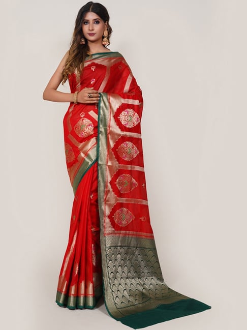 Banarasi Silk Saree - Buy Pure Banarasi Silk Sarees Online| Designer sari |  Samyakk